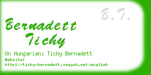 bernadett tichy business card